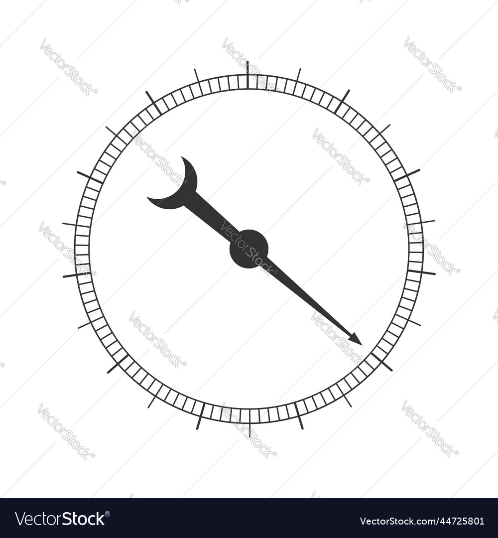 Round gauge scale with arrow template Vector Image Round gauge scale with arrow template