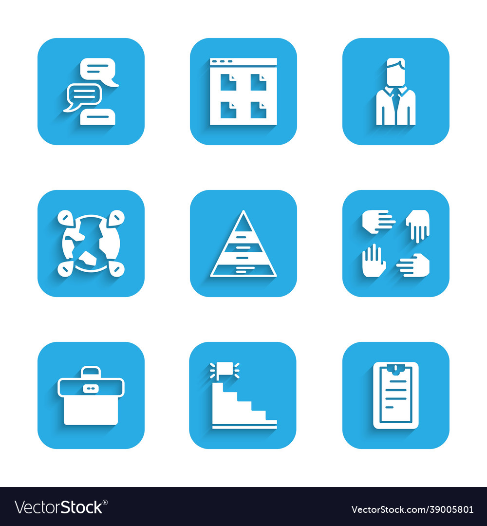 Set pyramid chart infographics stair with finish