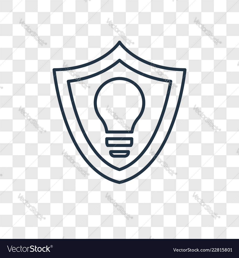 Shield concept linear icon isolated