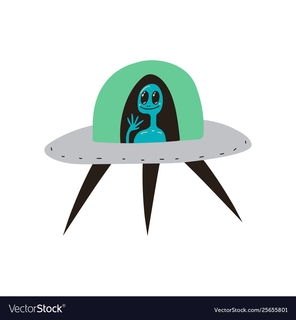 Ufo spaceship space cosmos theme design element vector image Ufo spaceship space cosmos theme design element