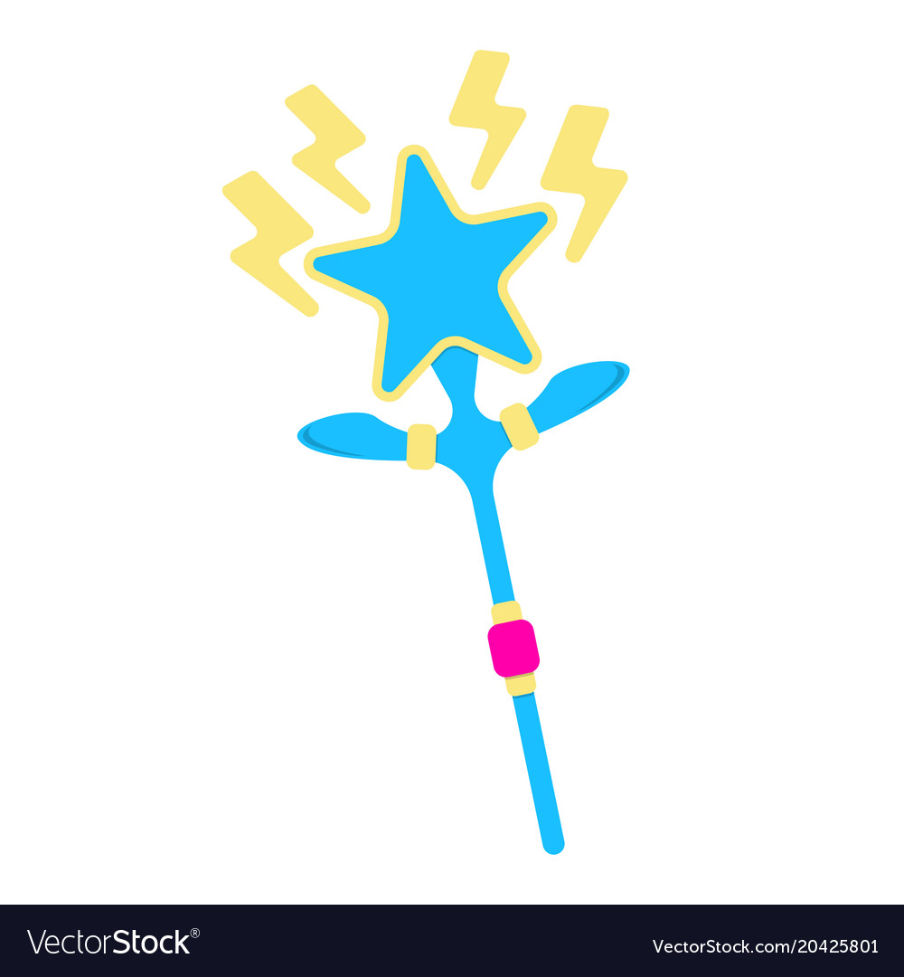 Wand icon fantasy world of the unicorn cartoon