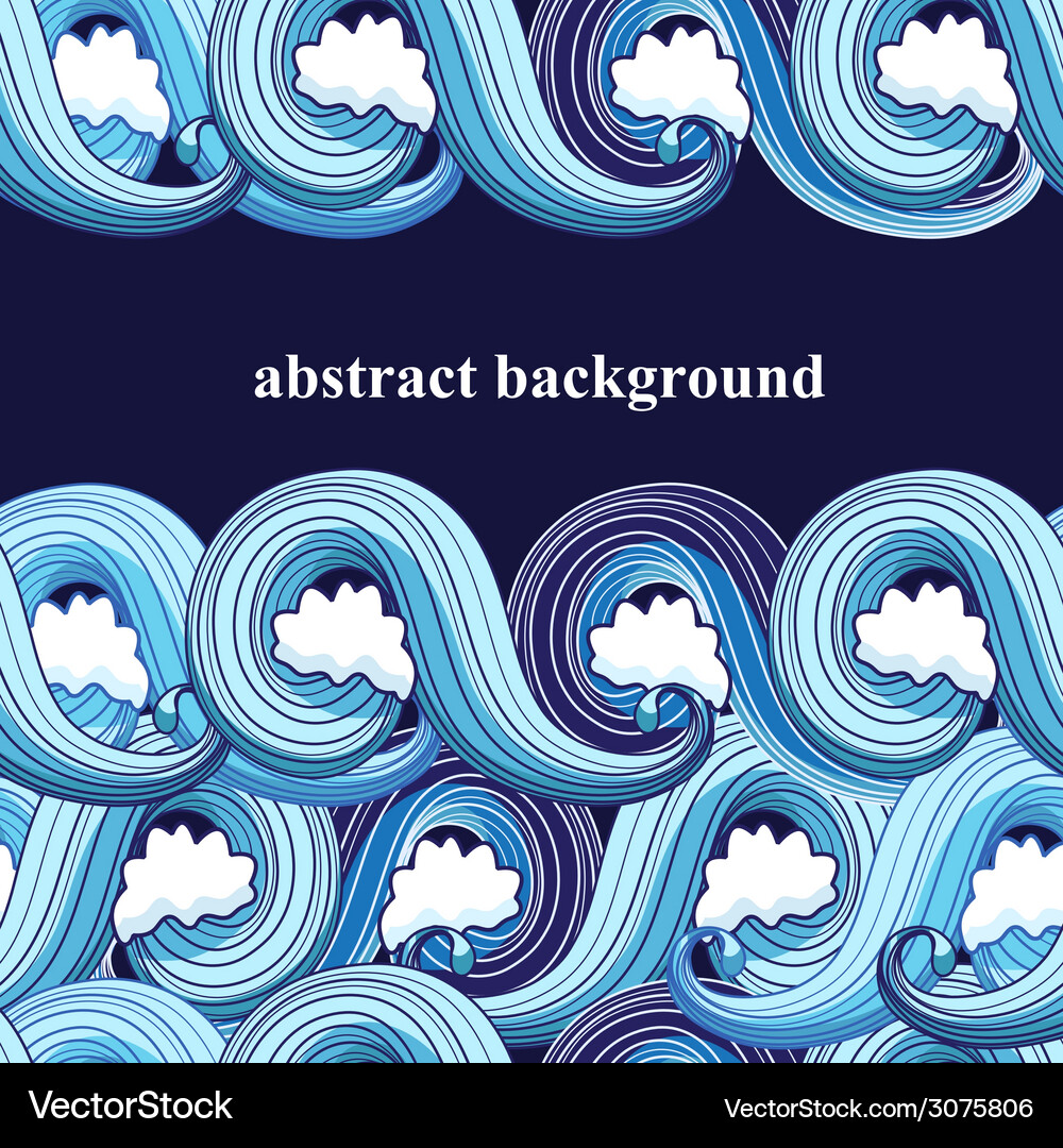Abstract background with waves Royalty Free Vector Image