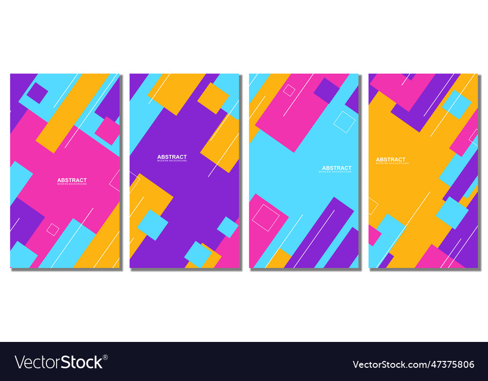 Abstract colorful template set background