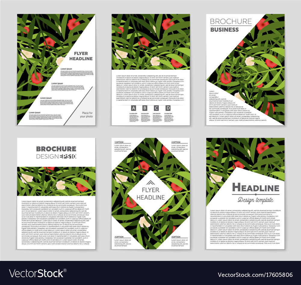Abstract layout background set for art