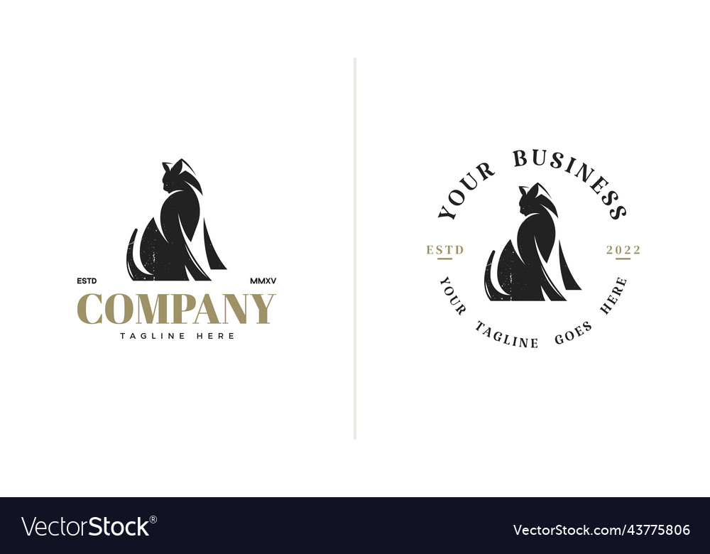 Classic cat logo with two display options