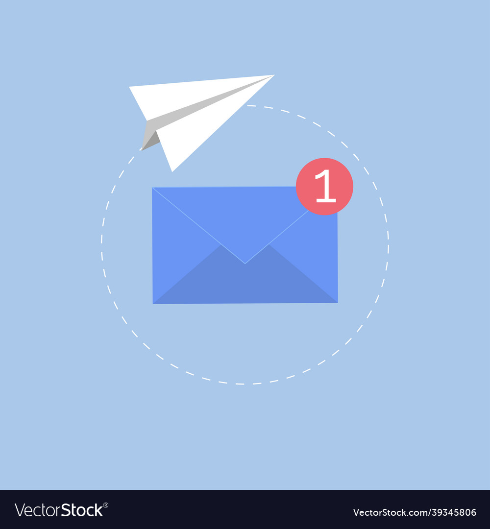 Concept of a mail message sms vector image Concept of a mail message sms
