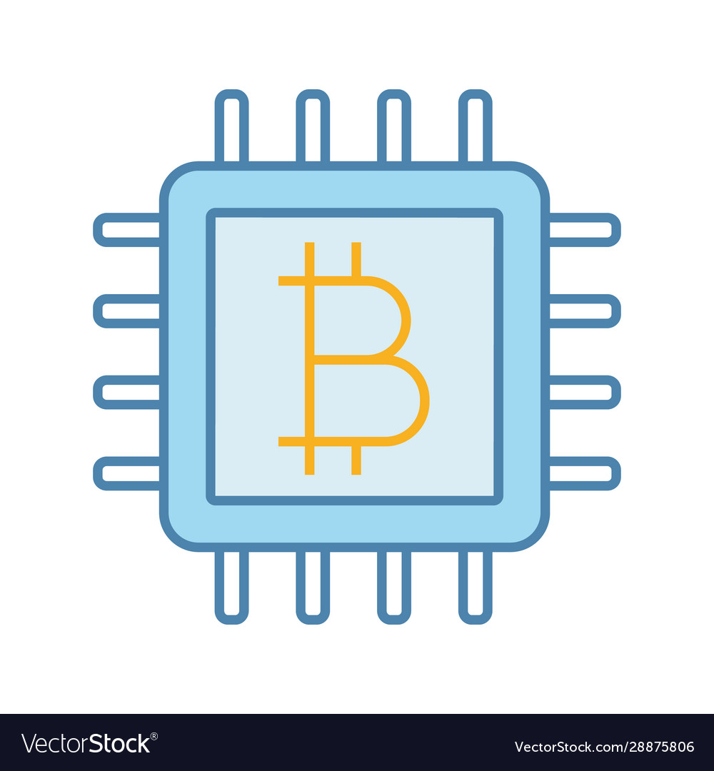 Cpu mining color icon vector image Cpu mining color icon