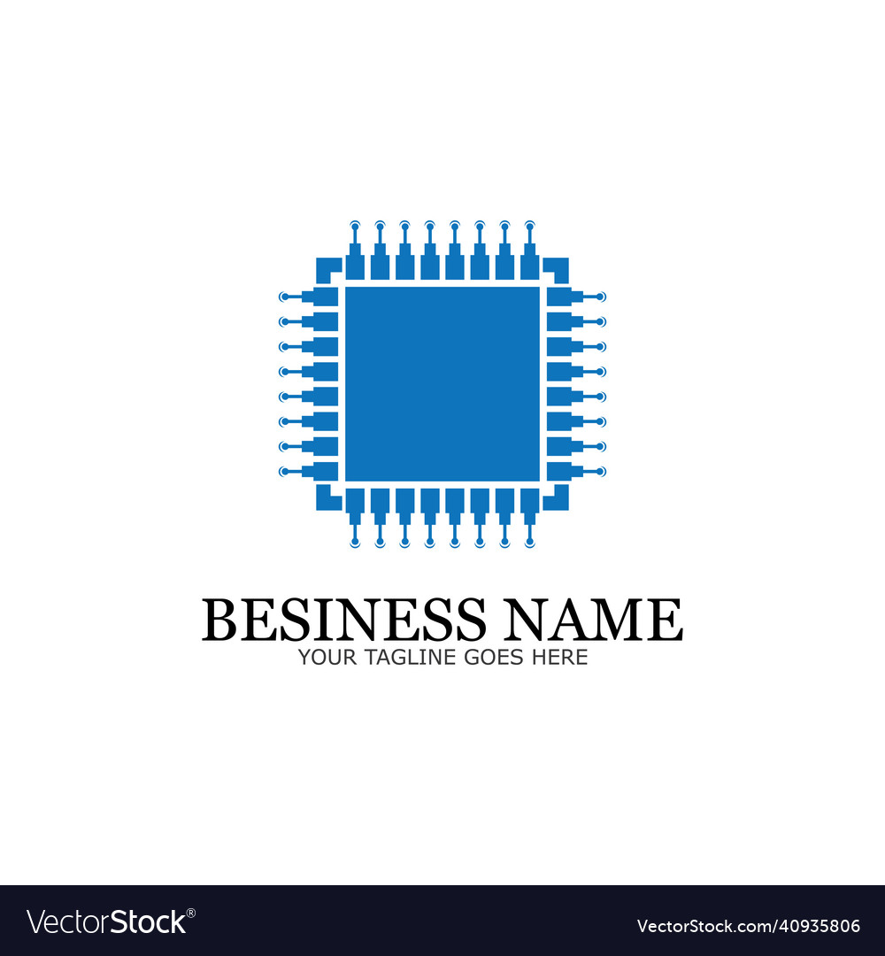 Cpu processor line icon for websites and mobile