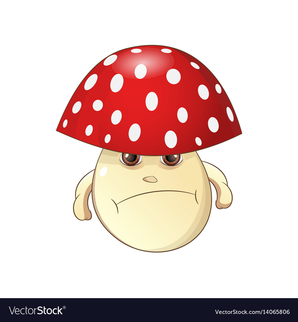 Evil mushroom Royalty Free Vector Image - VectorStock