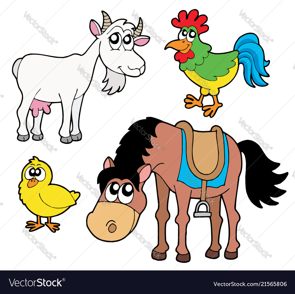 Sammlung von Nutztieren 2 vector image Sammlung von Nutztieren 2