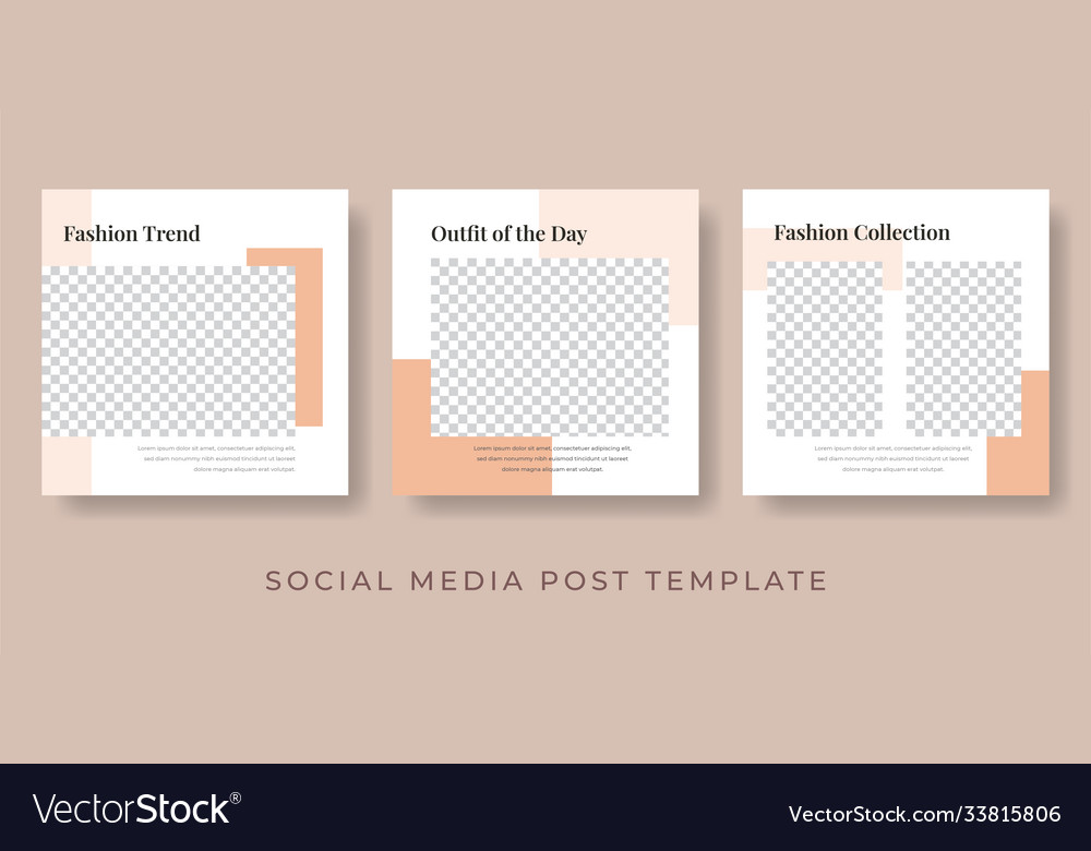 Fashion social media post stories bundle template