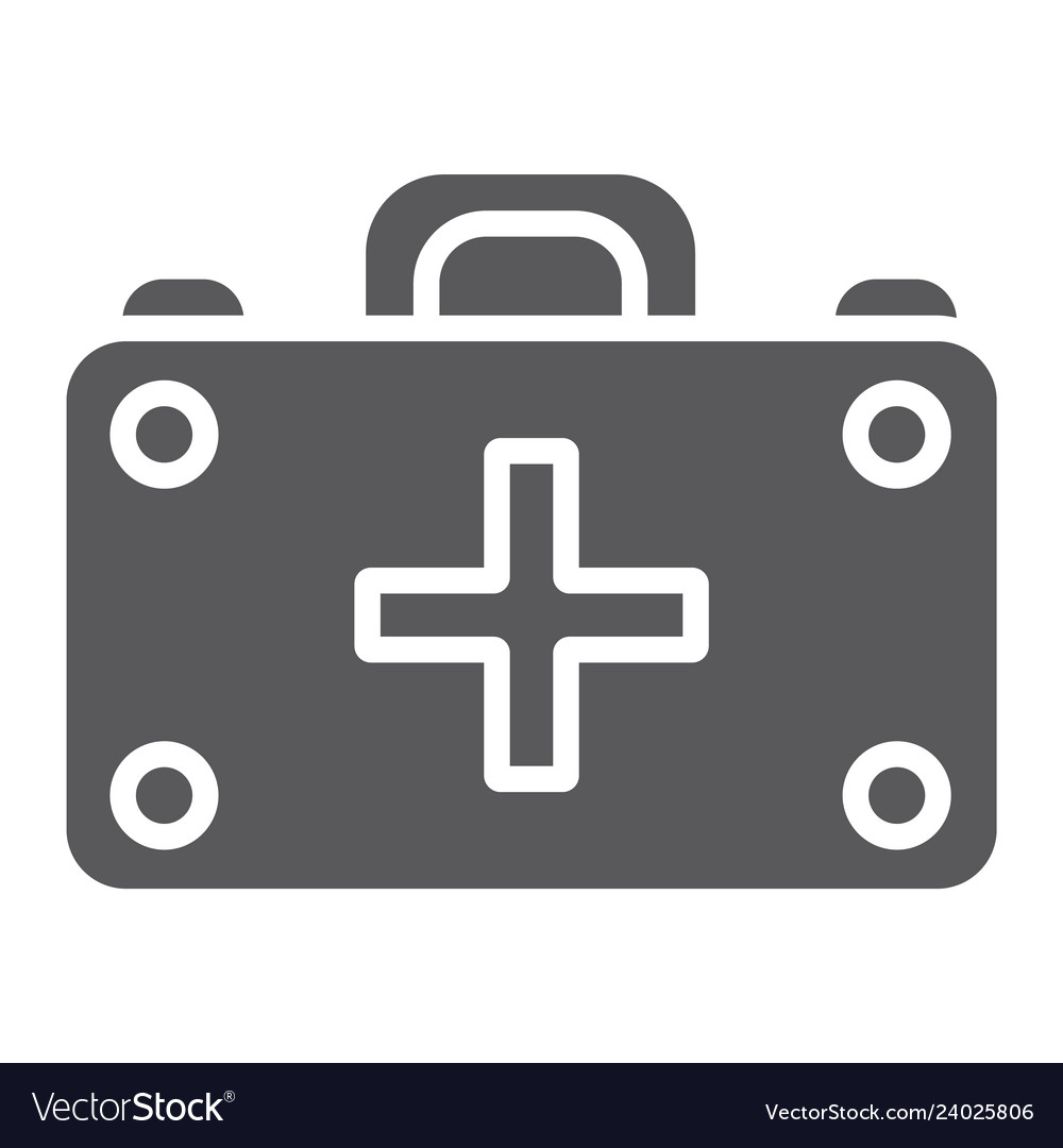 Erste Hilfe Kit Glyph Icon Medizin und Notfall