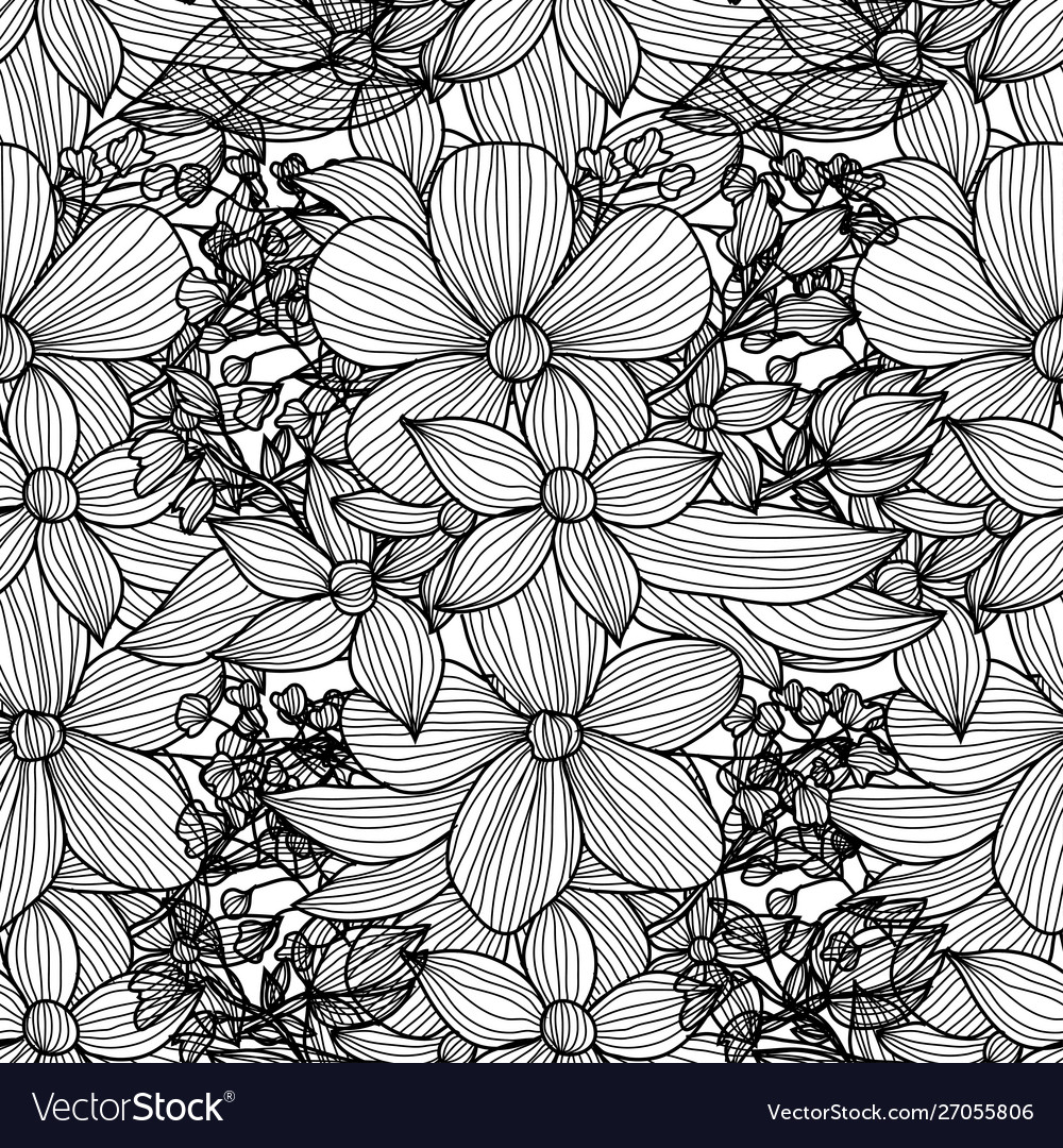 Floral seamless pattern Royalty Free Vector Image