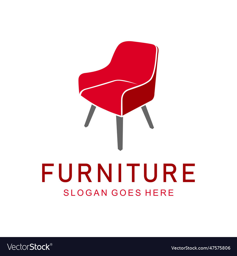 Furniture chair logo Royalty Free Vector Image