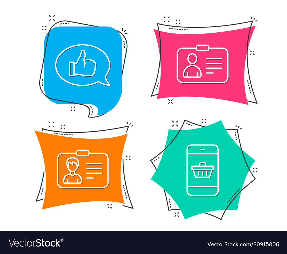 Identification card id and feedback icons