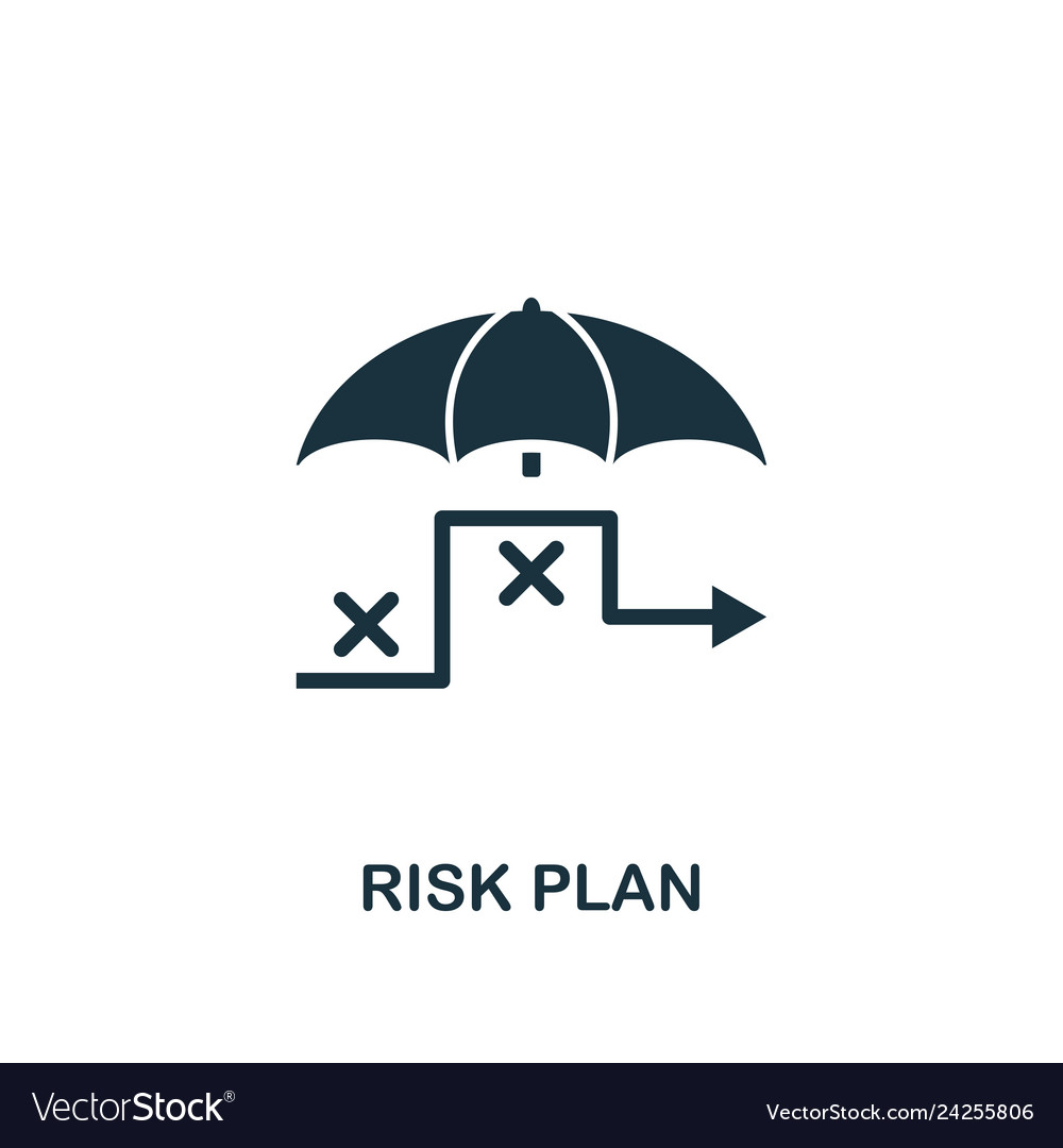 Risk plan icon creative element design from Vector Image