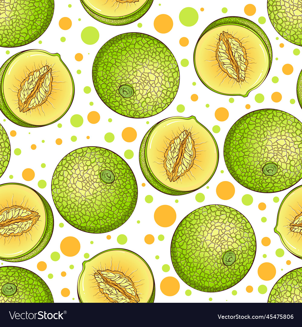 Seamless pattern with melon