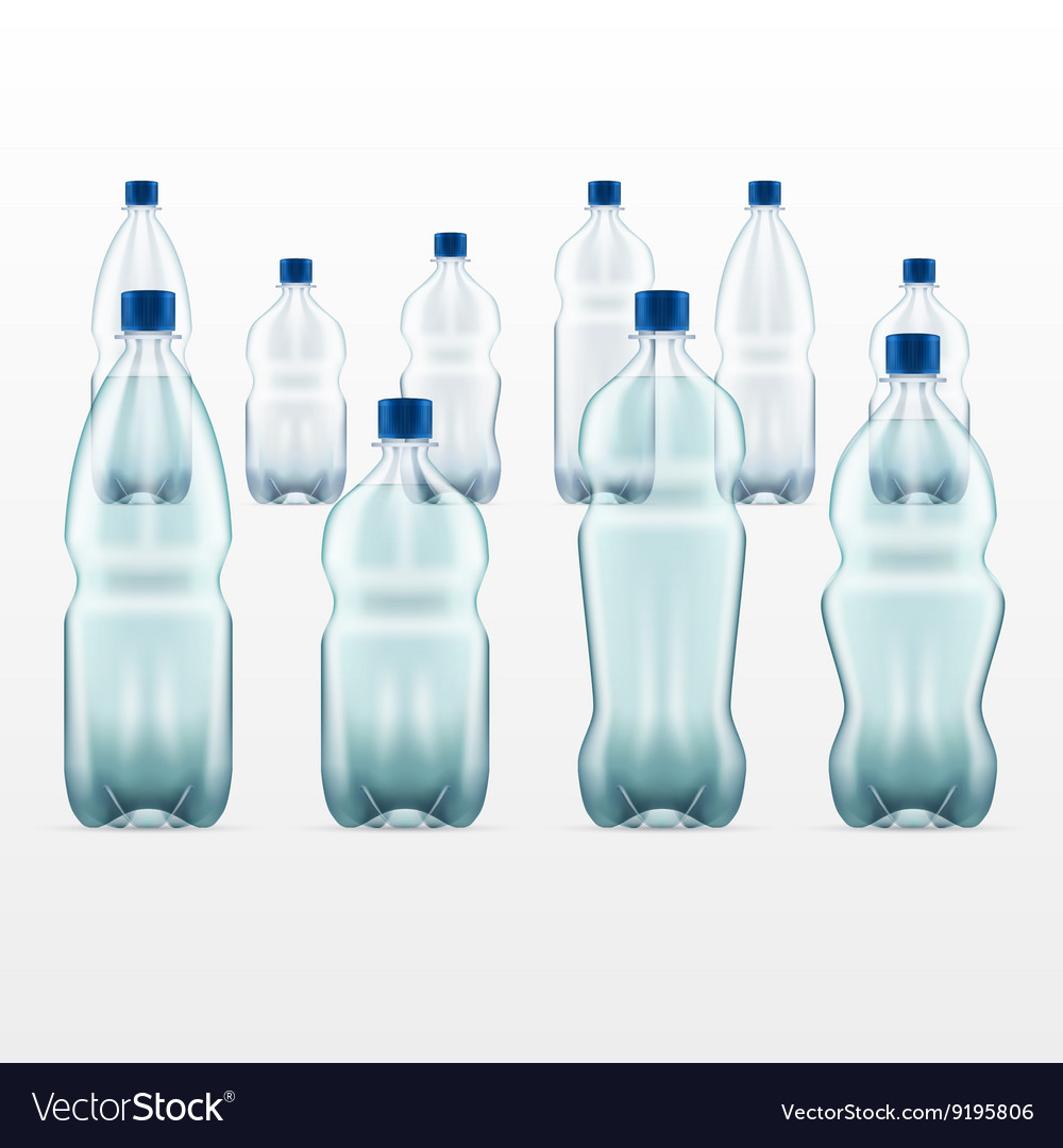 set of blank plastic