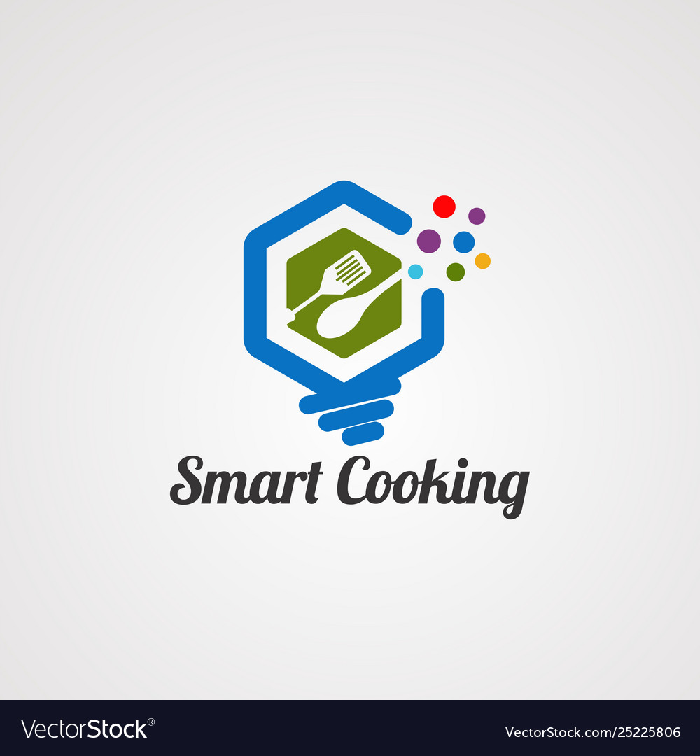 Smart cooking logo icon element and template Vector Image