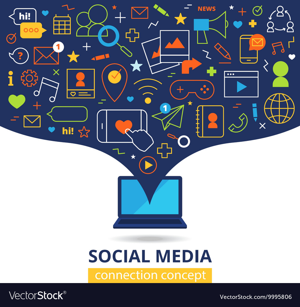 Social media Royalty Free Vector Image - VectorStock