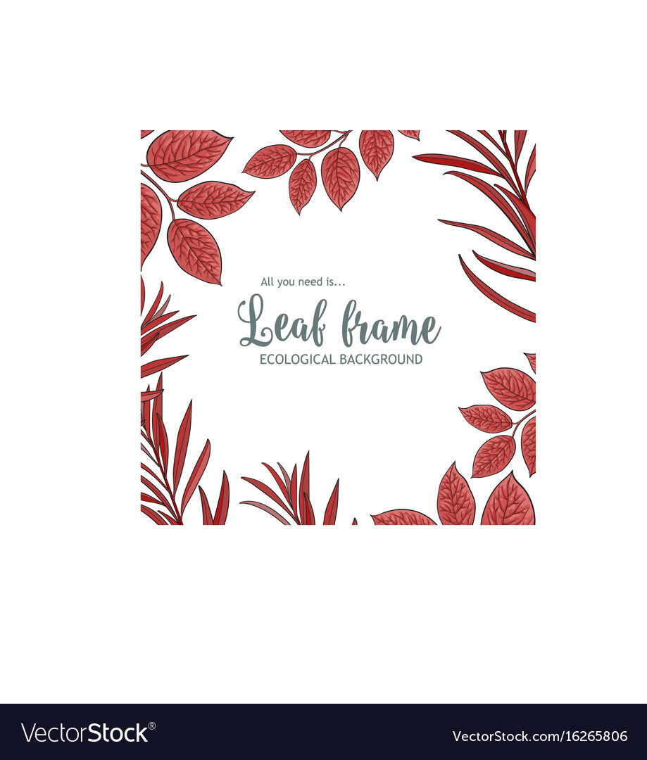 Square frame of twigs with round place for text