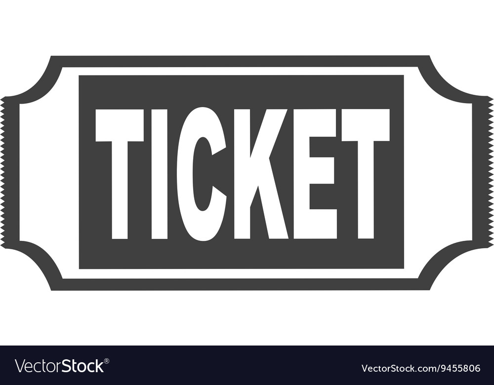 Ticket stub isolierte Icon Design