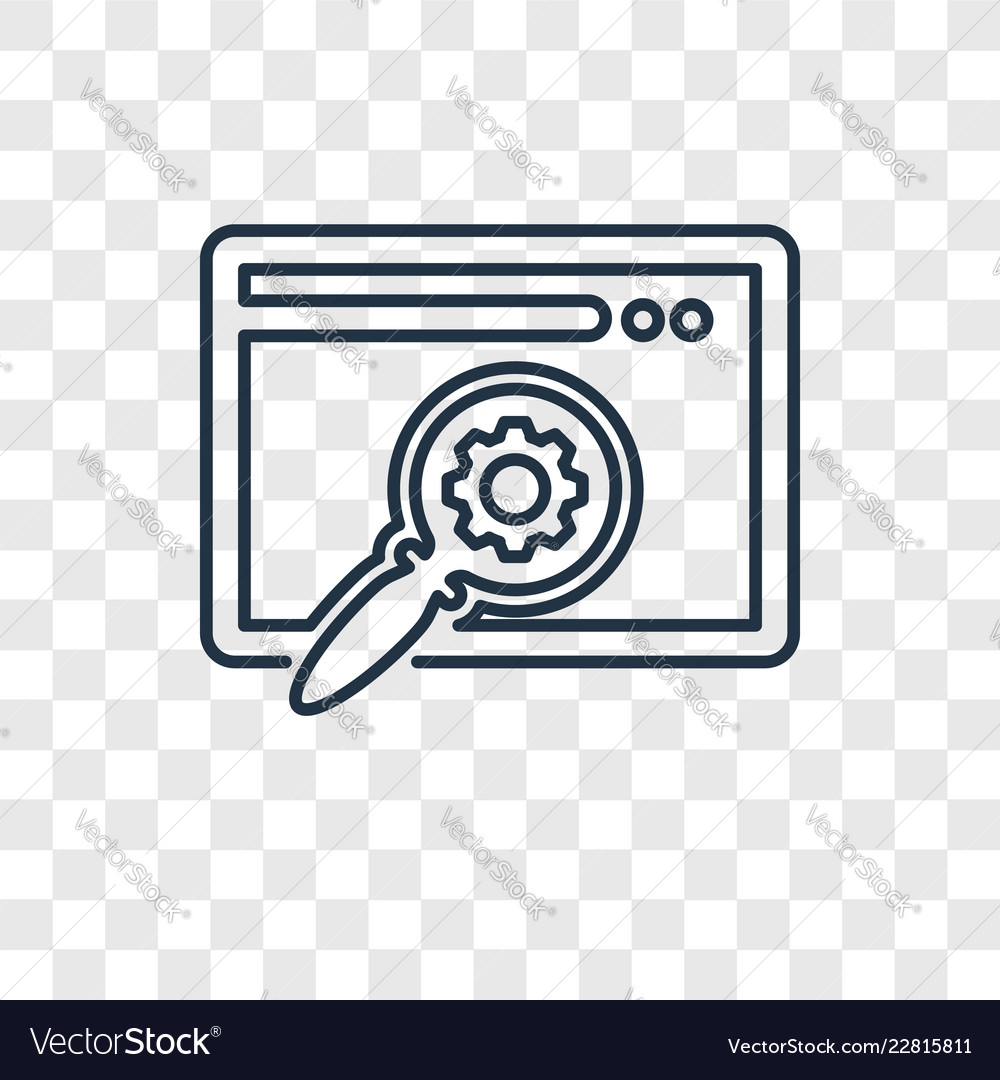 Browser concept linear icon isolated vector image Browser concept linear icon isolated