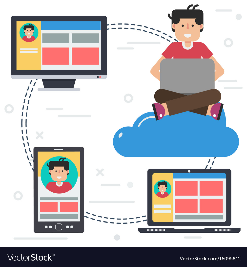 Computer user with different devices
