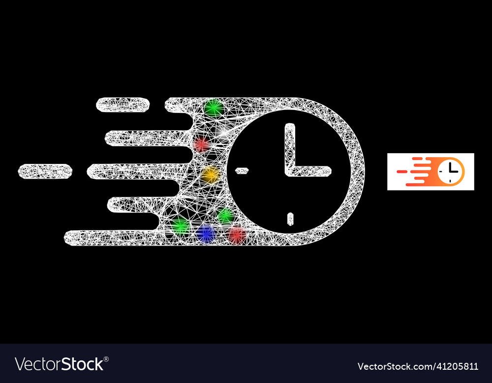Crossed web mesh quick time icon with multi vector image Crossed web mesh quick time icon with multi