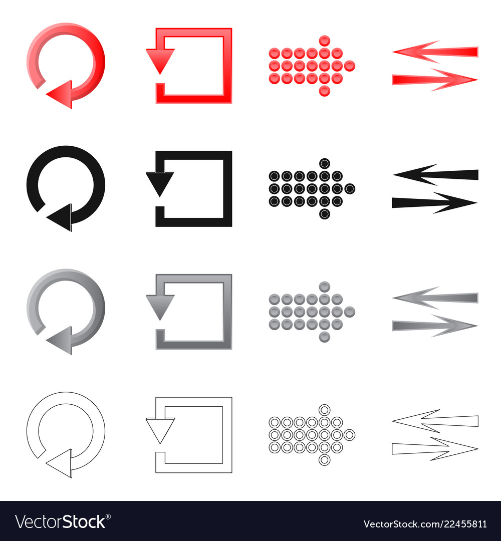Design of element and arrow sign vector image Design of element and arrow sign