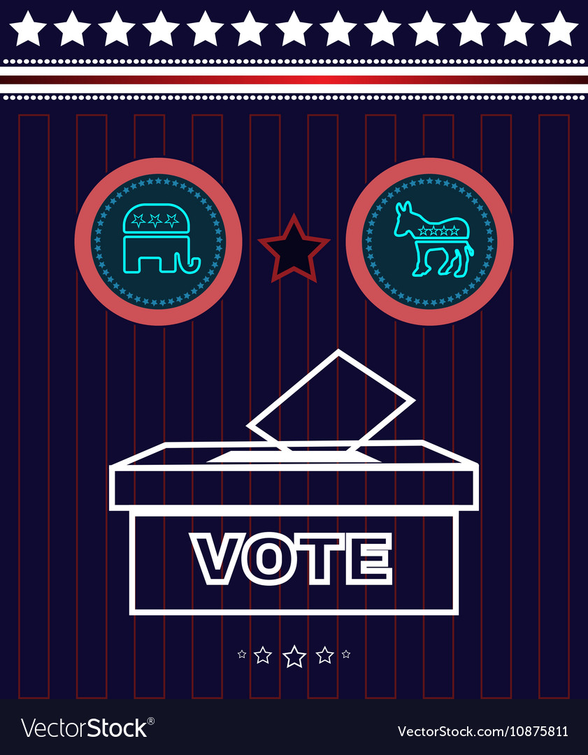 Digital Usa Presidential Election 2016 Royalty Free Vector