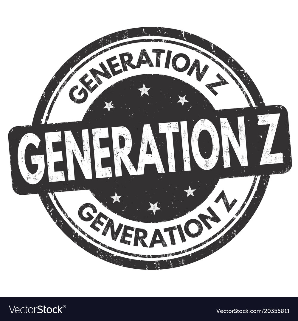 Generation z grunge rubber stamp