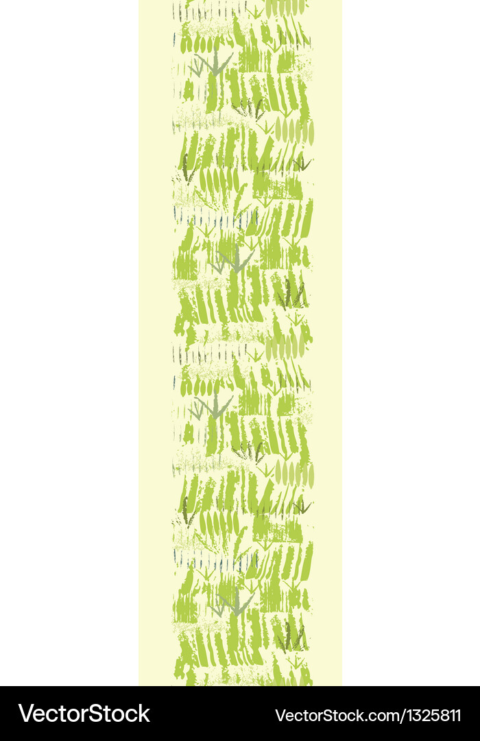 Green Grass Pattern - Vertical Seamless Royalty Free Vector