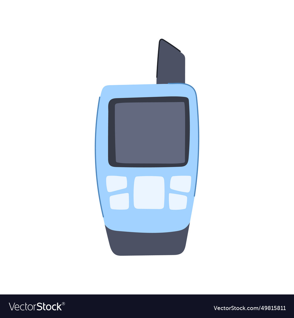 Hike handheld gps cartoon Royalty Free Vector Image