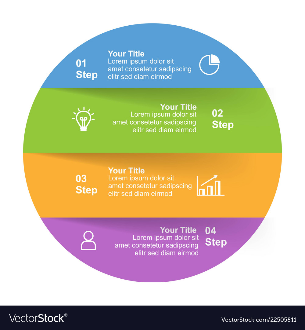 Infographic template with option or step for busin