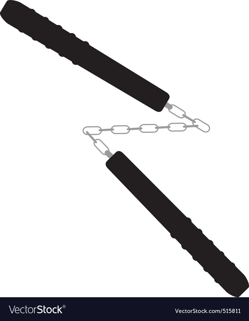 Nunchaku Royalty Free Vector Image - VectorStock