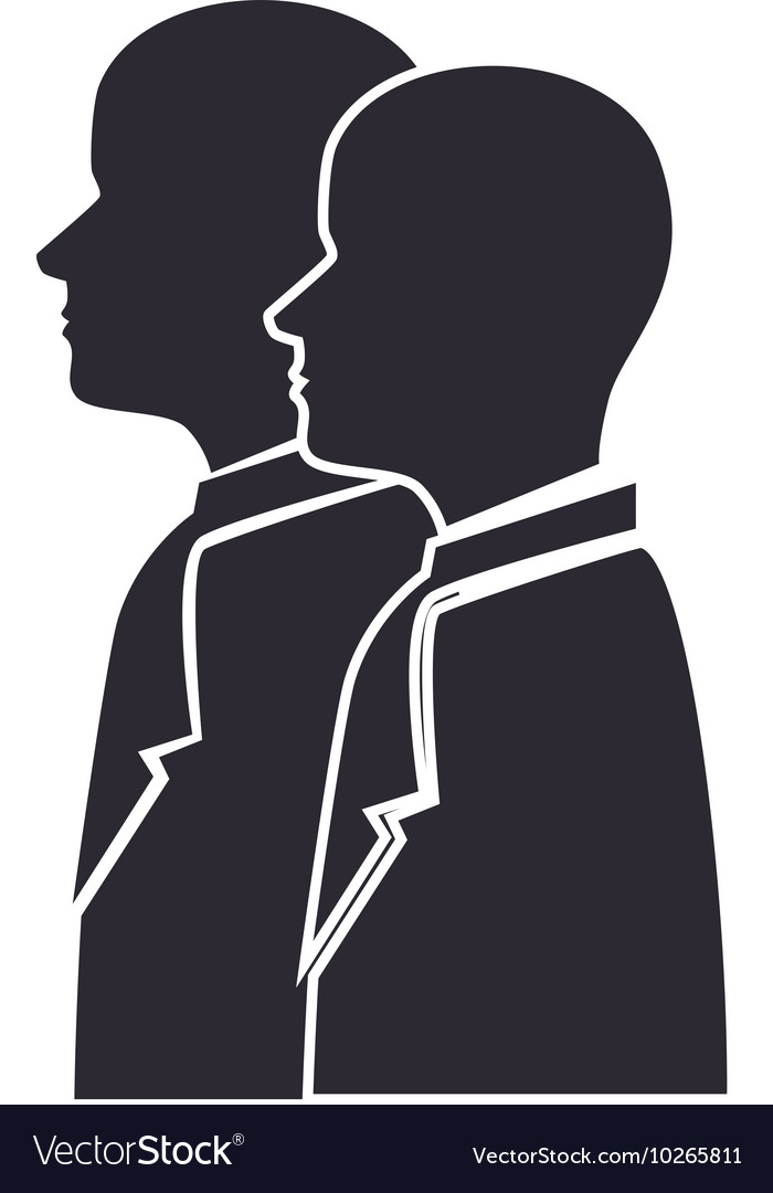 Profile person side Royalty Free Vector Image - VectorStock