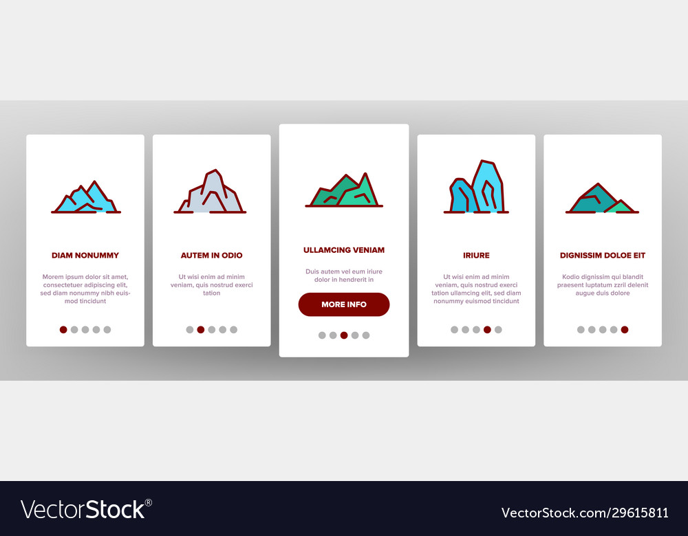 Ridge onboarding icons set