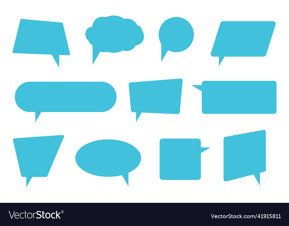 Speech bubbles text set chat box icons message