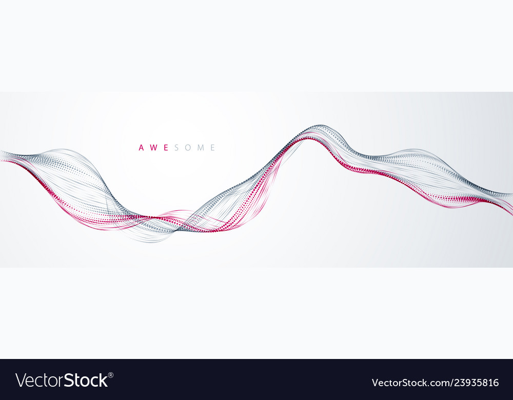 Abstract background with wave of flowing