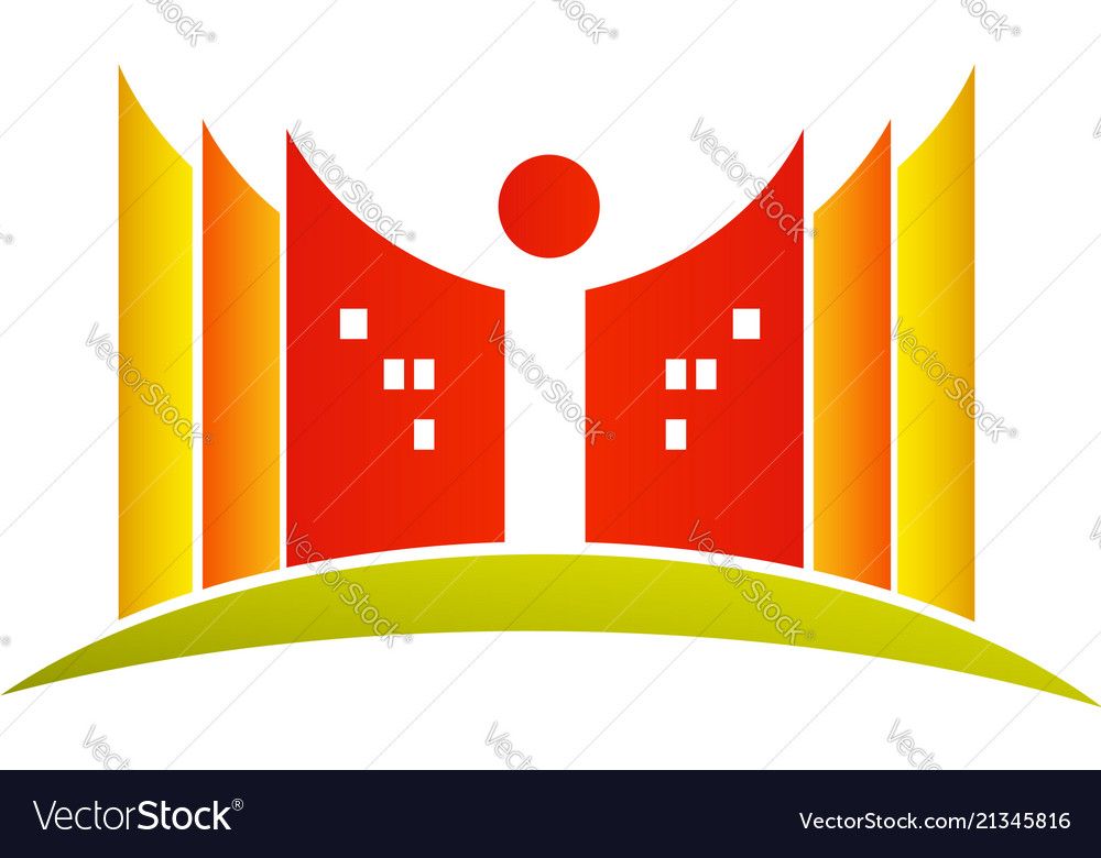 Abstract building architecture logo vector image Abstract building architecture logo
