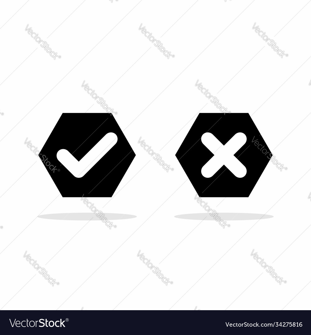 Check and wrong marks tick cross