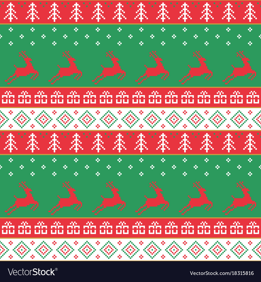 Christmas and happy new year pattern seamless