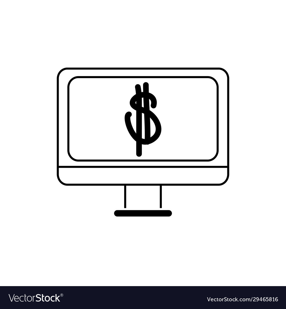 Computer online money business financial line