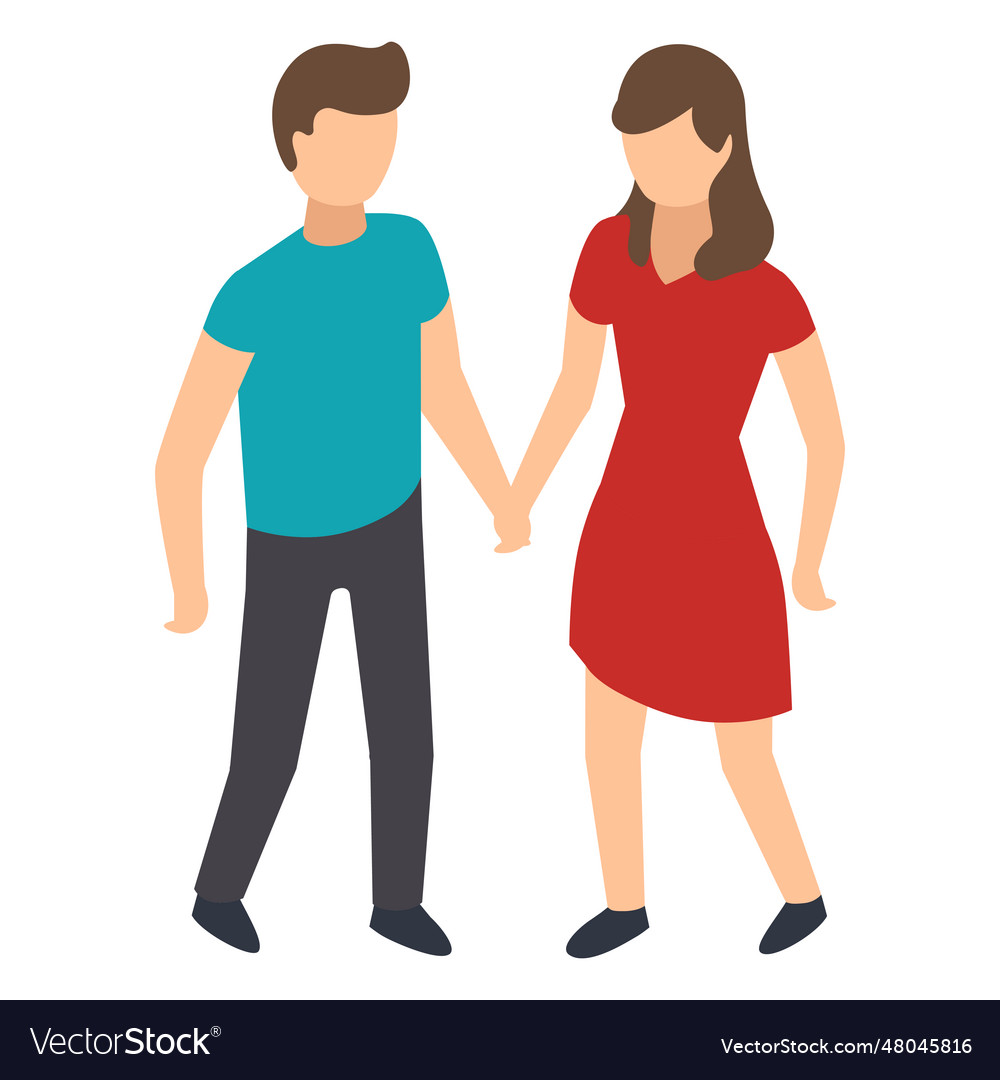 Couple hand in hand Royalty Free Vector Image - VectorStock