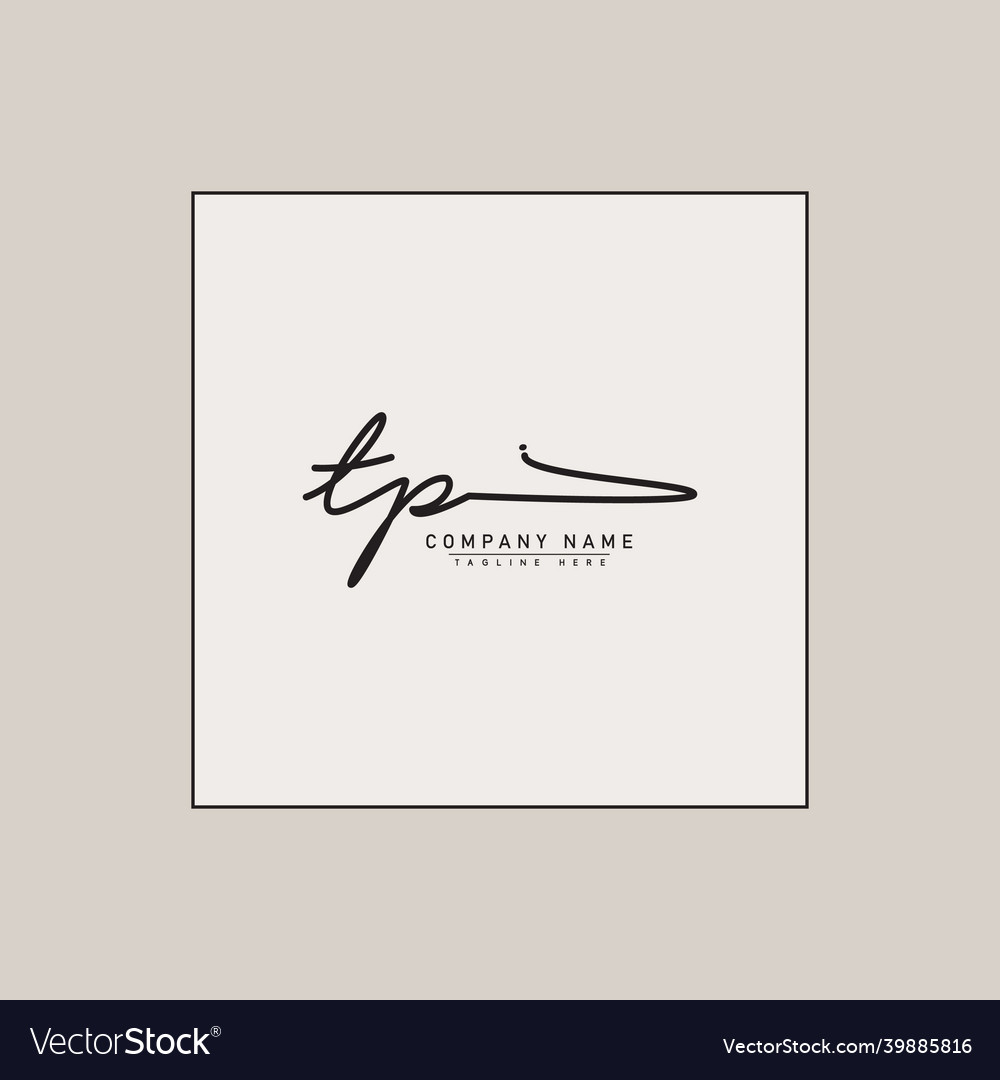 Elegant TP Initial Signature Logo