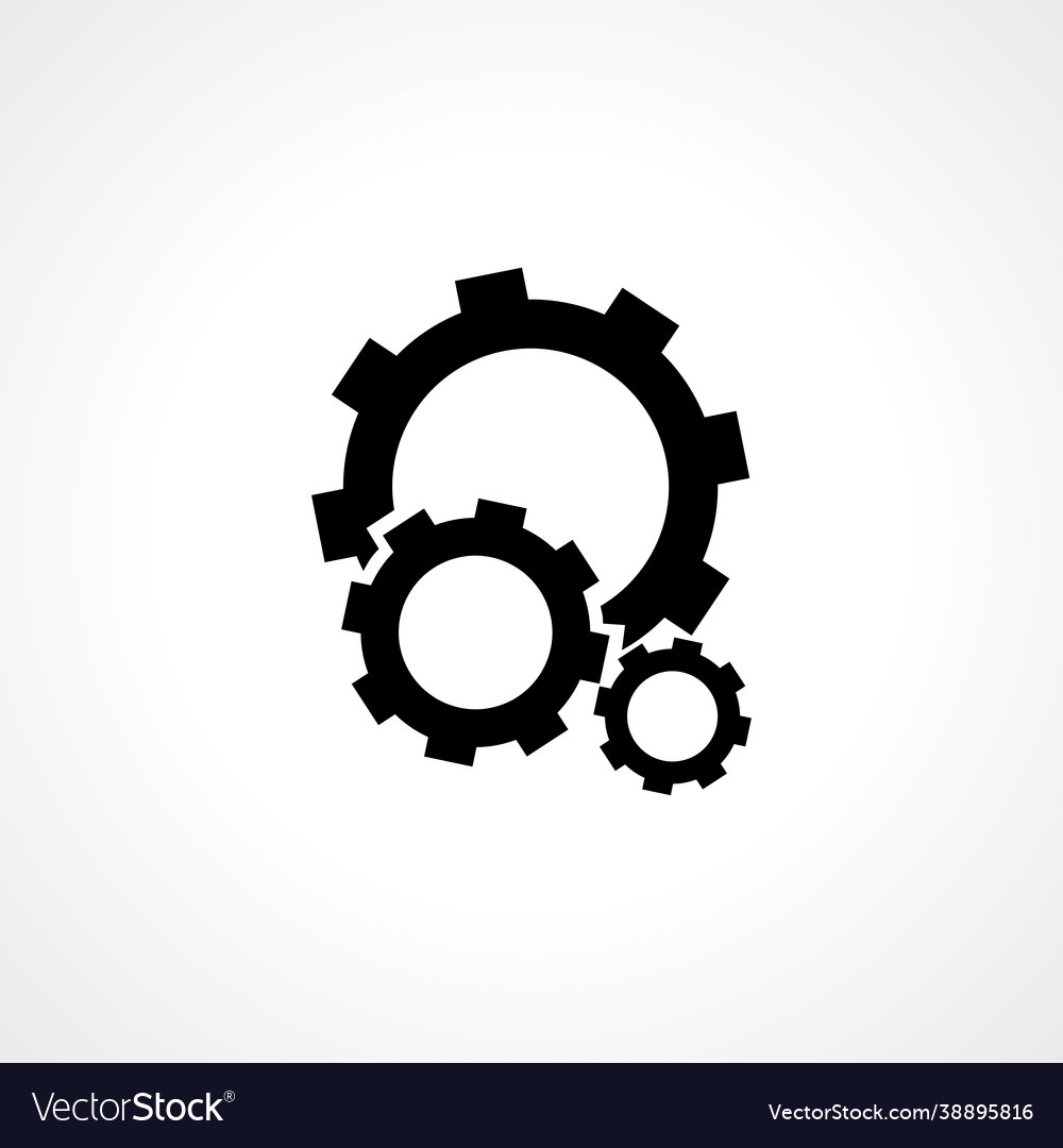 Gear simple isolated web icon