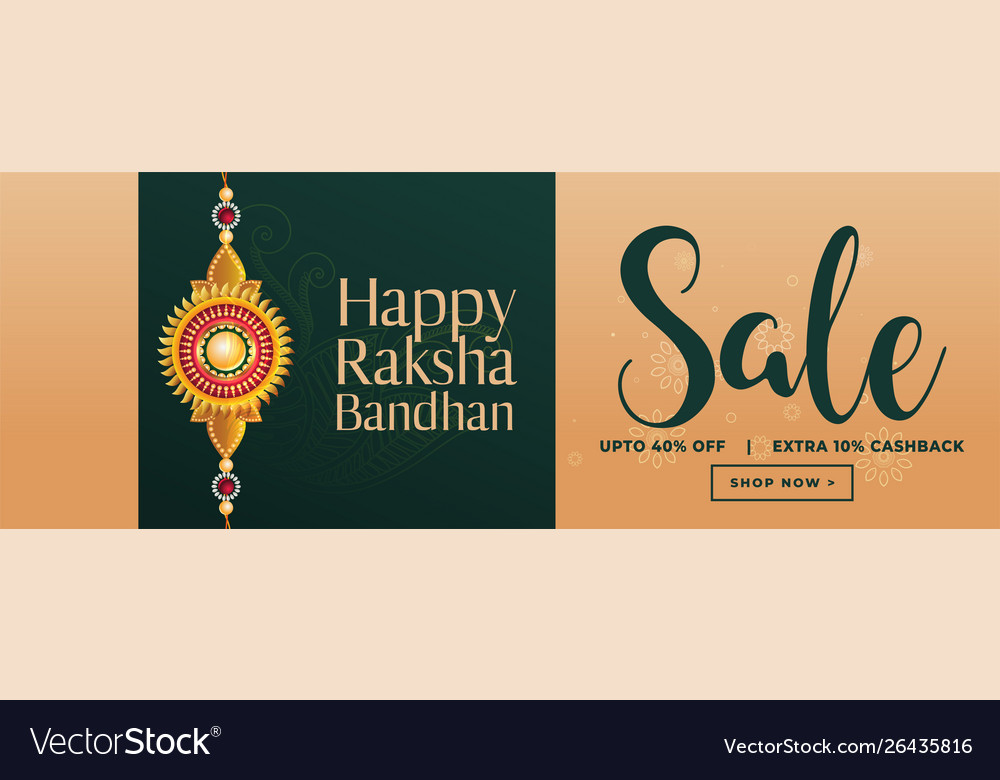 Happy raksha bandhan sale banner vector image Happy raksha bandhan sale banner