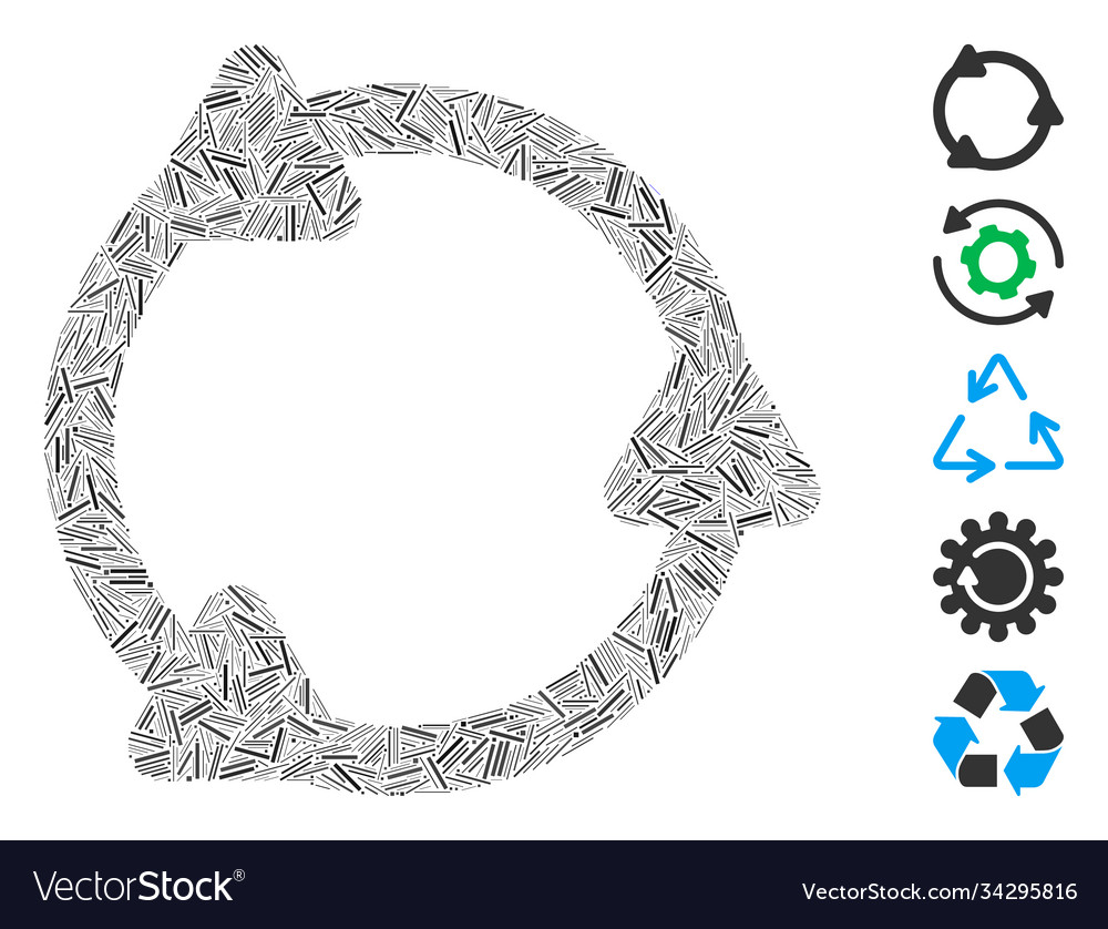 Hatch mosaic rotate icon vector image Hatch mosaic rotate icon