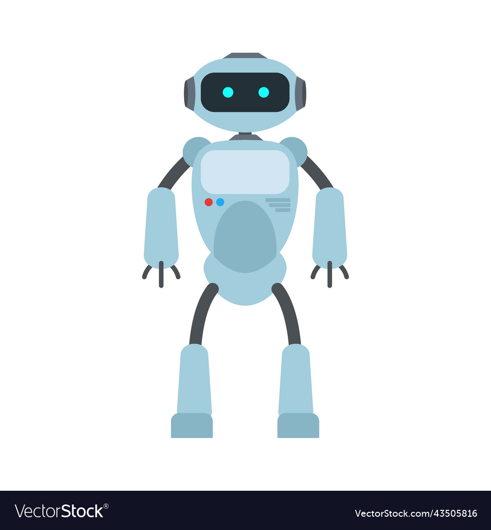 Modern robot in flat style